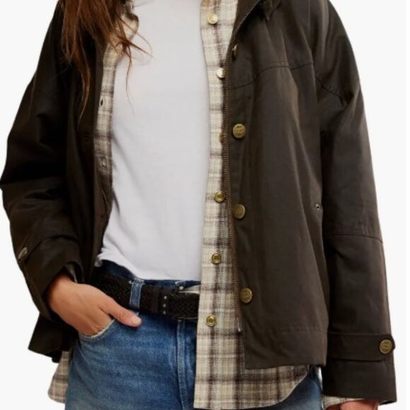 Free People Cori Waxed Cotton Jacket NEW - Picture 1 of 7